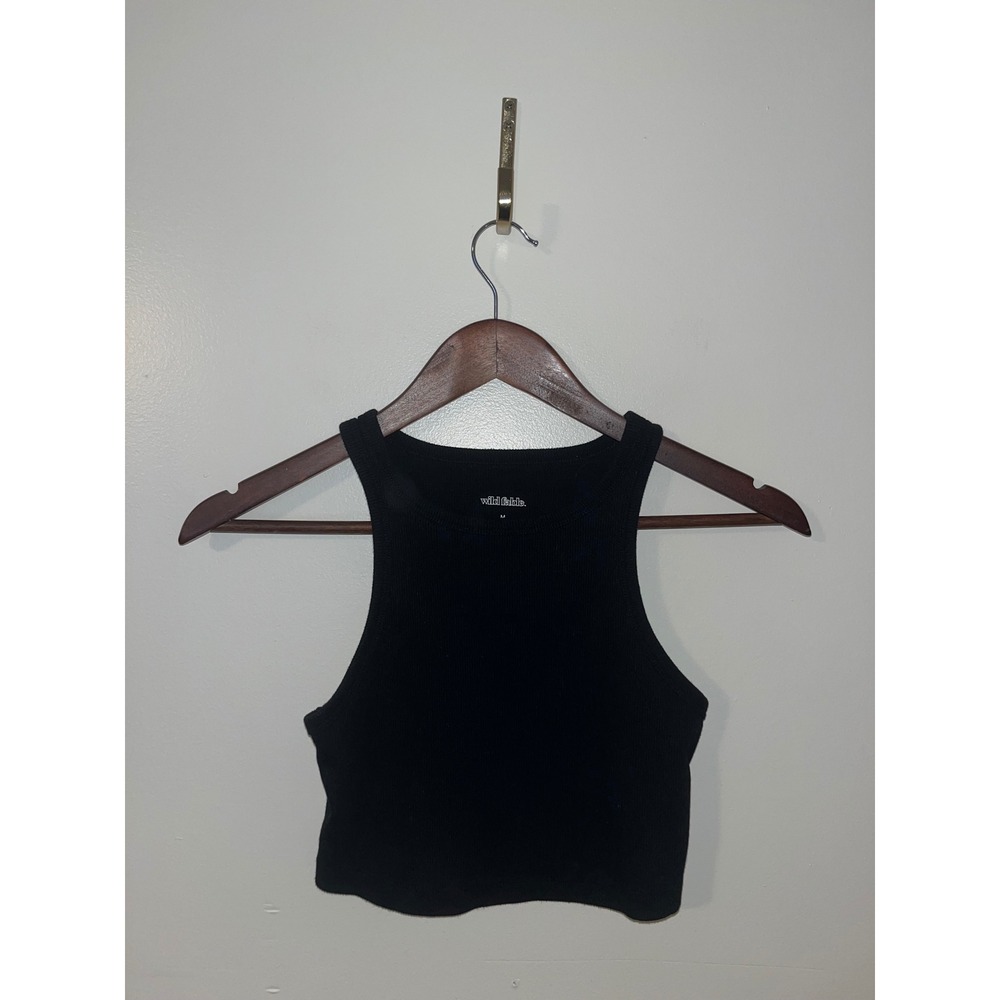 3 for 20 WILD FABLE Black Ribbed Racerback Crop Tank Top Womens Capsule| Medium